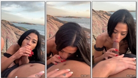 A influenciadora Alycia Ribeiro foi flagrada fazendo um vídeo polêmico na praia deserta