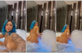 Julia Gouveia em cena sensual mostrando toda sua beleza na banheira do motel